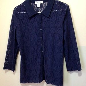 Judith Hart Collection Lace button down top